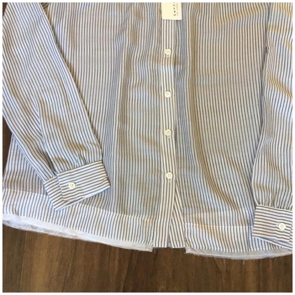 LAST ONE❗Current Air Anthro Chic Pinstripes Top - Picture 4 of 8